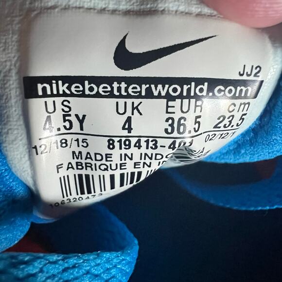 Nike Kids Revolution 3 819413-401 Blue Running Shoes Sneakers Size Youth 4.5 - Picture 3 of 7